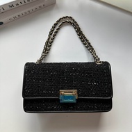 กระเป๋า ck ผ้าทวิต สวยมาก สะพายไหล่/ครอสบอดี้ได้ ขนาด 9 นิ้ว Outlet