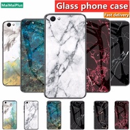 Glass case VIVO Y19 Y17 Y15 Y12 Y11 V19 V17 V15 Pro marble phone hard shell protection casing cover