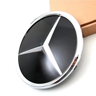 Mercedes Benz Grill Emblem 3D Curved Mirror Surface Solid Logo Car Front Grille Badge for W204 W205