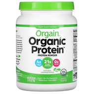 Orgain, Organic Protein Powder, Plant Based, Natural Unsweetened, 1.59 lbs (720 g)