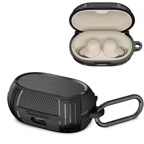Protection Case For Jabra Elite 7 Active / Jabra Elite 7 Pro Case with Hook Rugged Anti-drop Hard Pr