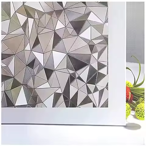 3D No Glue Static Cling Window Films Privacy Cut Glass Window Sticker for Bathroom Office Kitchen Wi