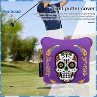 Adjustable Magnetic Putter Cover Mallet Putter Head Cover Skull Printed Magnetic Mallet Putter Cover