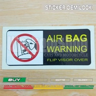 Airbag Warning Sticker ( Warning Sign)