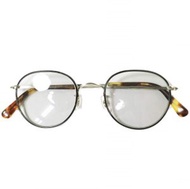 Buddy Optical Princeton太陽眼鏡，日本製造，銀色琺瑯/藍色鈦金屬，二手。