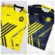 Jersey Harimau Malaya Retro Budak 2023 2024 Baju Lelaki Lengan Panjang Kids Desawa Jersi Hitam Kunning Jersi Bola Malaysia Jersey Custom Stripes Design Skuad Harimau