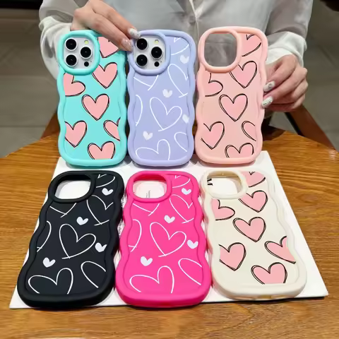 Cute Candy Color Love Heart Phone Case For Samaung Galaxy S25 Ultra S24 S20 FE S22 S23 Plus A55 A16 
