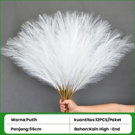 [12 Tangkai] Bunga Pampas Lokal - Bulu Halus Premium untuk Dekorasi Rumahan | Wedding | Cafe | Ukura