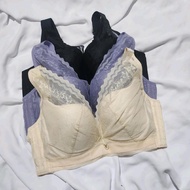 Women's Underwire Bra Without Foam Cup B to C Size 34-40 Hook 4 Fat Pressing Bra 6023