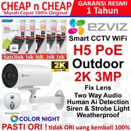 Ezviz H5 PoE 3MP 2K Fix Lens Outdoor - Smart CCTV POE Camera Smart IP Cam Hikvision Hik Vision C1C H