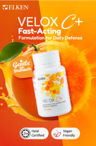 Original! ELKEN Velox C + 120 tablets (Fast Shipping) - Ready Stock Available