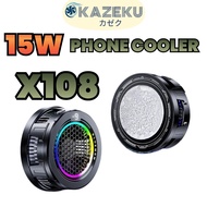 15W Ice Cooled Phone Cooler X108 MINI Gaming Fast Cooling Radiator Magnetic Back-Clip 2 in 1 RGB Lig