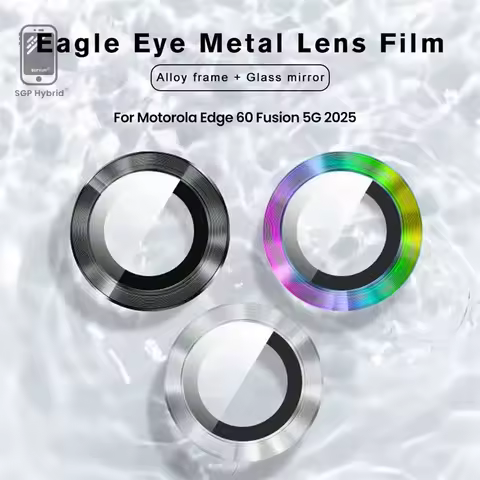 Edge60Fusion Metal Ring Camera Protector Cap For Motorola Edge 60 Fusion 9D Tempered Glass Lens Film