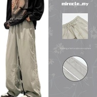 【M-3XL】Men Lazy And Handsome Trousers men plus size pants baggy long pants dapper straight cut selua
