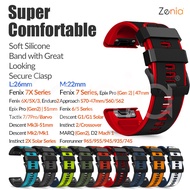 26mm 22mm Quick fit Silicone Watch Strap for Garmin Fenix 7X 7 6X 6 Pro 5X 5 Plus Enduro Forerunner 