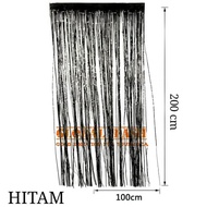 Black foil backdrop tassel curtain/ foil fringe curtain foil curtain/ curtain slinger / curtain