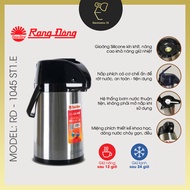[1L-2L] Phích giữ nhiệt Inox cao cấp Rạng Đông 2045 ST1.E Cần bơm rót nước Đế xoay 360