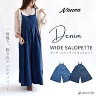 日系品牌 NANEA牛仔寬腰帶褲裙\\褲裙
