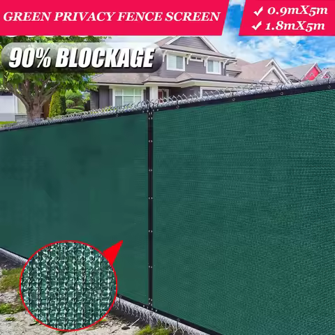 Green Fence Privacy Screen Windscreen,Heavy Duty Backyard Privacy Fence Balcony Deck Privacy Screen 