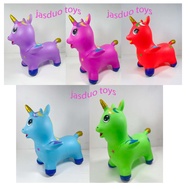 mainan inflatable ditiup  anak bisa naik  motif kuda poni (balon) ada musik anak laki dan perempuan 