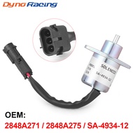 12V Fuel Shut Off Solenoid SA-4934-12 For Perkins 704-30 804D-33 404F-22T Engine 2848A279,2848A275,2