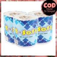 T-SOFT CORE 75 GR 2 PLY TISSUE TOILET ROLL TISSUE ROLL TISSUE GULUNGAN TISU TOILET TISU GULUNGAN (SH