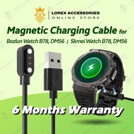 Charging Cable for Bozlun Watch B78 / DM56 (Skmei), Magnetic Smartwatch USB Cable 100cm, 6 Months Wa
