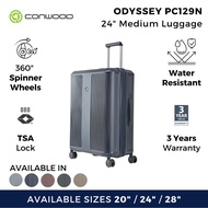 Conwood Odyssey PC129N Polycarbonate 24" Medium Luggage | Expandable Dual Access Front & Middle Open