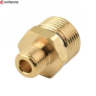 【S-HOT】M22 x 15mm Male to G1/4' Adaptor Brass Connector Hose Internal Pipe Adapter