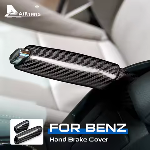 Real Hard Carbon Fiber Car Handbrake Grips Cover for Mercedes Benz A B Class W169 W245 A170 A180 A20