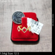 Murni Mewah Emas916, Cincin Rh Segi Square Diamond Crki Q3 D3d 7246 0.7 cm Pd 12.5