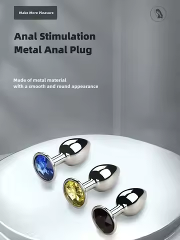 Vestibular metal anal plug, shared by adults, gay masturbation orgasm, sexual Butt plug, adult produ