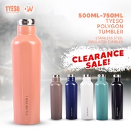 Original Tyeso Double Wall Hot & Cold 500ML/750ML  Insulated Vacuum Thermos flask Tumbler Bottle