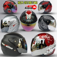 HELM EVO EVOLUSION DEWASA MOTIF DAN POLOS UNTUK  PRIA DAN WANITA DEWASA SNI (COD)