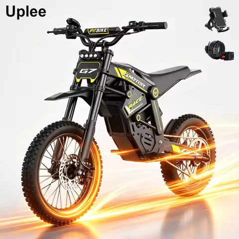 Uplee G7 Electric Dirt Bike 4500W Peak&Up to 60 Miles 50MPH 48V 28.6Ah Battery E-Bike 14/12" Fat Tir