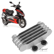ESPOIR Original Oil Cooler, 65ml Durable Universal Oil Cooler, 5 Row Aluminum Motorcycle Engine Radi