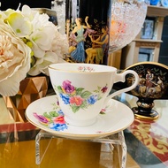 Tea Cup Saucer Aynsley England Month April Luxurious Beautiful