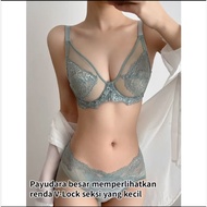 [Bra SET] LB001 Sheer Trim V Sexy Bra / Sexy Lace Bra / Comfortable Sexy Lace Bra / Fashion Bra