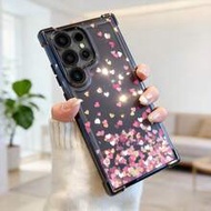 1 ชิ้น เคสโทรศัพท์กันกระแทกแฟชั่นหรูหรา (ฟิล์มเลนส์กล้อง) รูปหัวใจหลากสีสันเข้ากันได้กับ Samsung S26