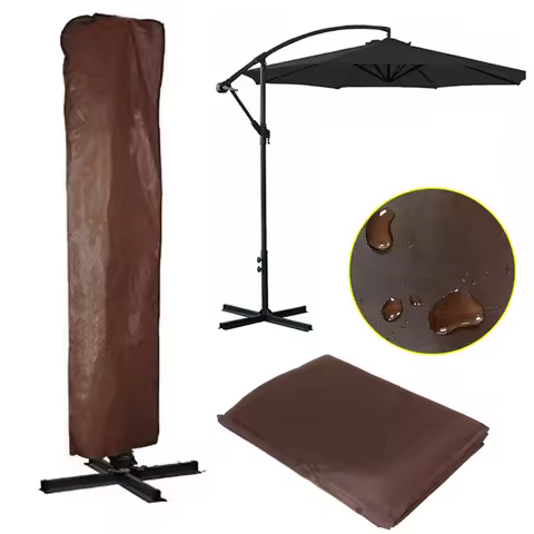 Garden Patio Umbrella Rain Cover Waterproof Polyester Canopy Protective Cover Bag Outdoor Rain Gear 