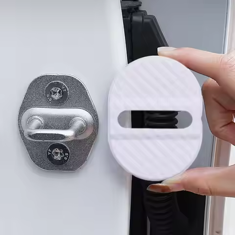 Car Door Latch Cover 4 Pieces Automotive Exterior Lock Protector Noise Reduction Door Latch Cover fo