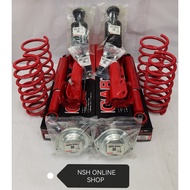 GAB Super R Absorber (Heavy Duty) Front &amp; Rear+Sport Spring+Abs Mtg (Kancil)+Abs Cover for Perodua Viva (Gas) 1 Set