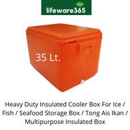 35 Liter Heavy Duty Insulated Cooler Box For Ice / Fish / Seafood Storage Box / Multipurpose Insulat