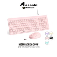 Micropack 268W 2.4G + Bluetooth Wireless Keyboard and Mouse Combo KM-268W