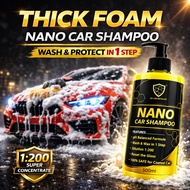 【CP CAR Detailer】Nano Car Shampoo Car Wash Shampoo 2 In 1 Car Shampoo and Wax In 1 Step