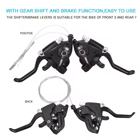 1Pairs EF51-7 /EF51-8 Mountain Bike Brake Lever Shifter Set Aluminum Alloy 3x7/3x8 Speed Shifter Bik