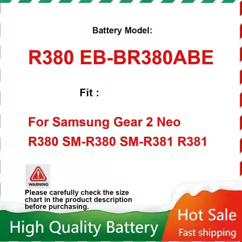 battery For Samsung Gear SM-R600 S2 3G R730 SM-R730S/Gear 1 2 Neo R380 S2 R732/Fit 2 Pro R360 R365/A