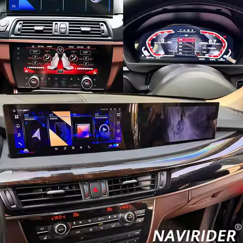 21Inch Carplay For BMW 5 Series F10 F11 2011-2017 Curved Android Car Screen AC Climate Panel LCD Spe