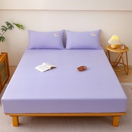 2025 New Colorful solid Dopamine colors  Fitted Bedsheet Bedding  5 Sizes Fitted Sheet Mattress Cove