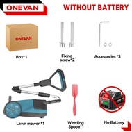 ONEVAN เครื่องตัดหญ้าไม่แปรงถ่านไฟฟ้า48000RPM เครื่องตัดหญ้าสวนปรับความสูงไร้สายเครื่องตัดหญ้า3ระดับ